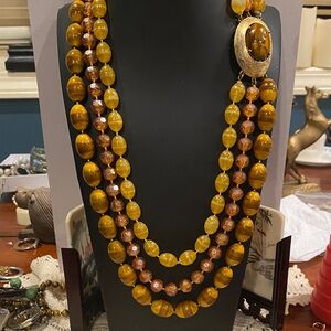 Selini  Faux Tigers Eye Necklace